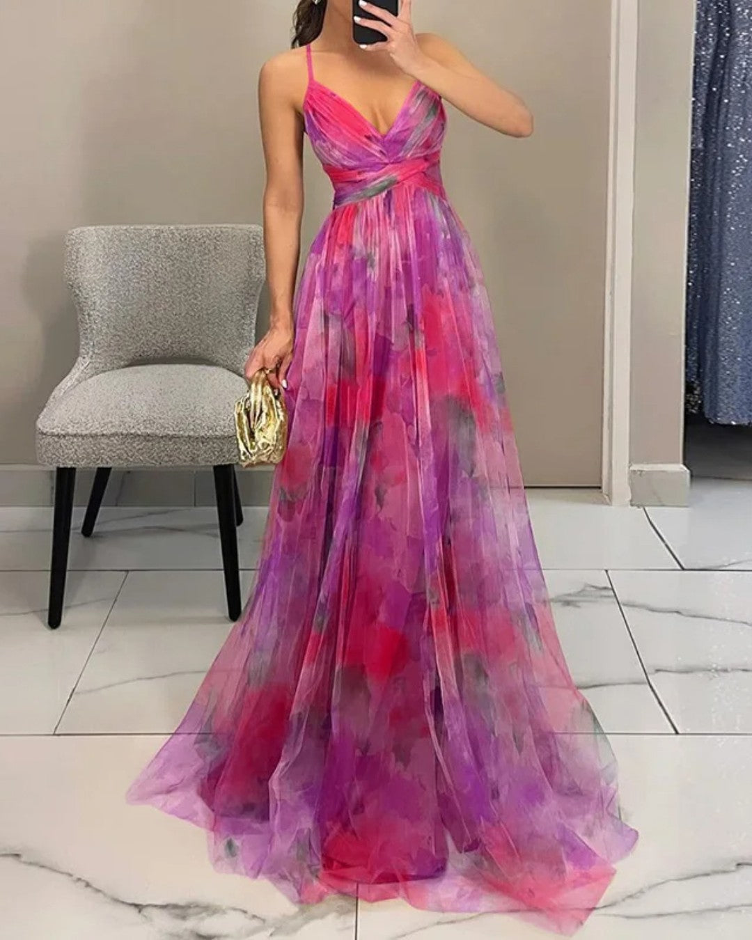 Giselle | Robe longue fleurie élégante