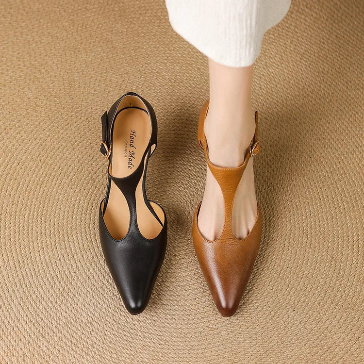 Talons Hauts en Cuir Véritable Triana