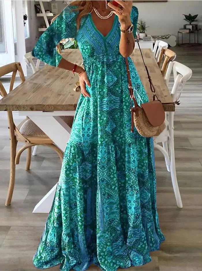 Laurence™ Robe longue femme printemps/été