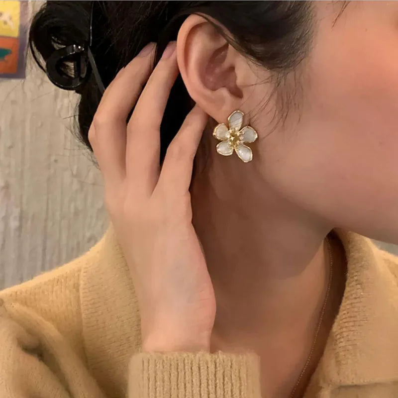 Boucles d'oreilles à fleur