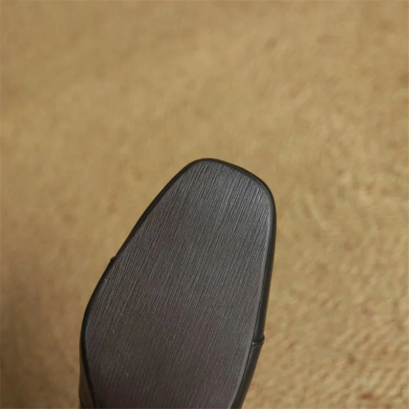 Elora Talons Hauts en Cuir Véritable