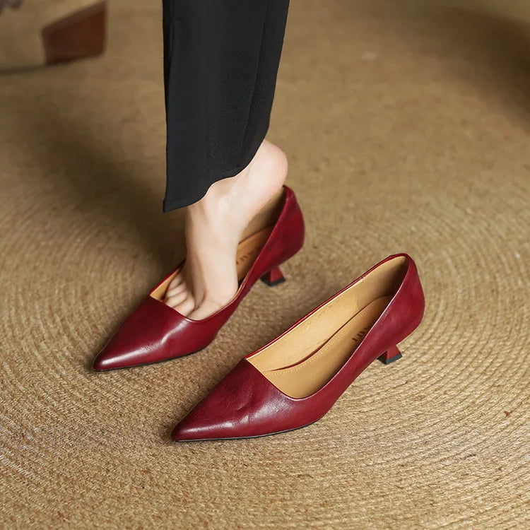 Anok Talons Hauts en Cuir Véritable