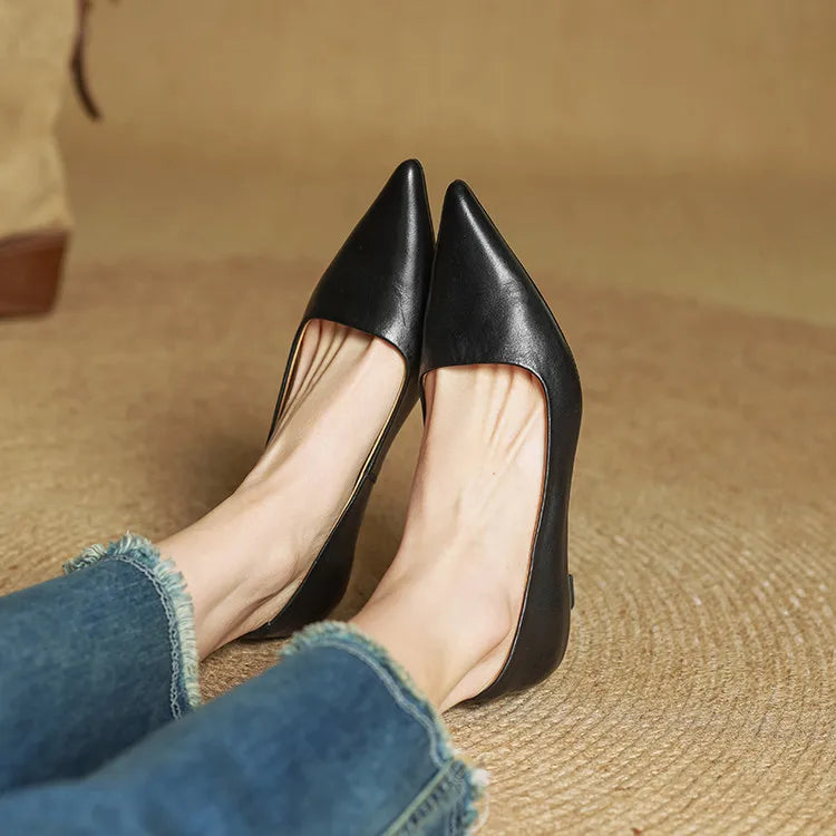 Anok Talons Hauts en Cuir Véritable