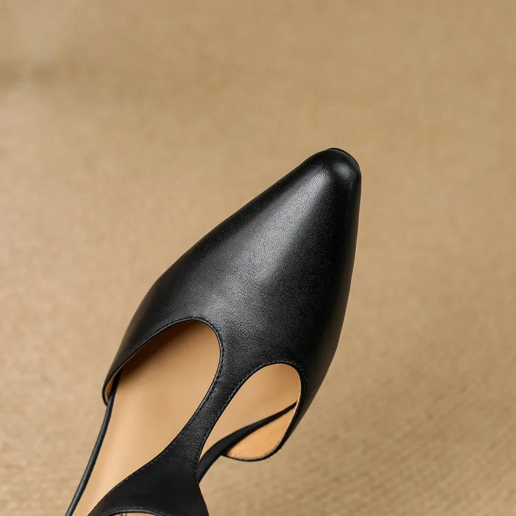 Talons Hauts en Cuir Véritable Triana