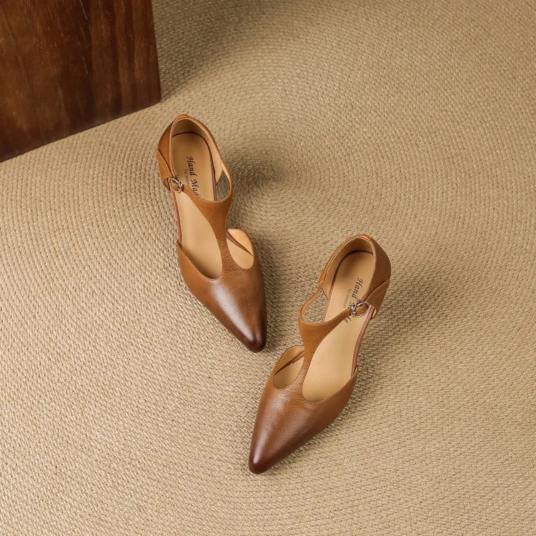 Talons Hauts en Cuir Véritable Triana