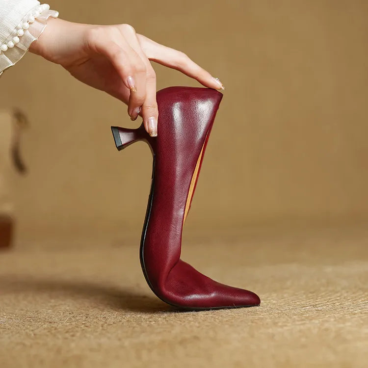 Anok Talons Hauts en Cuir Véritable
