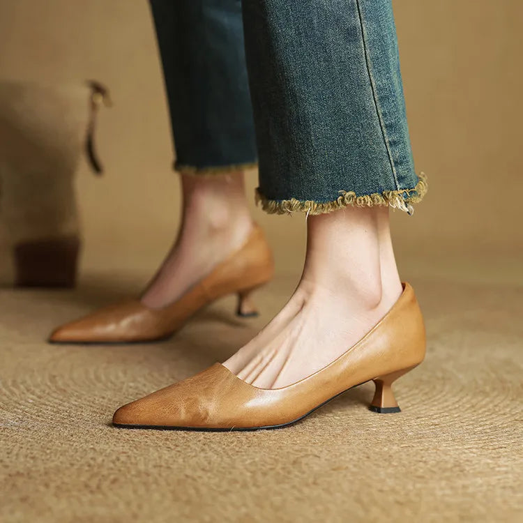 Anok Talons Hauts en Cuir Véritable