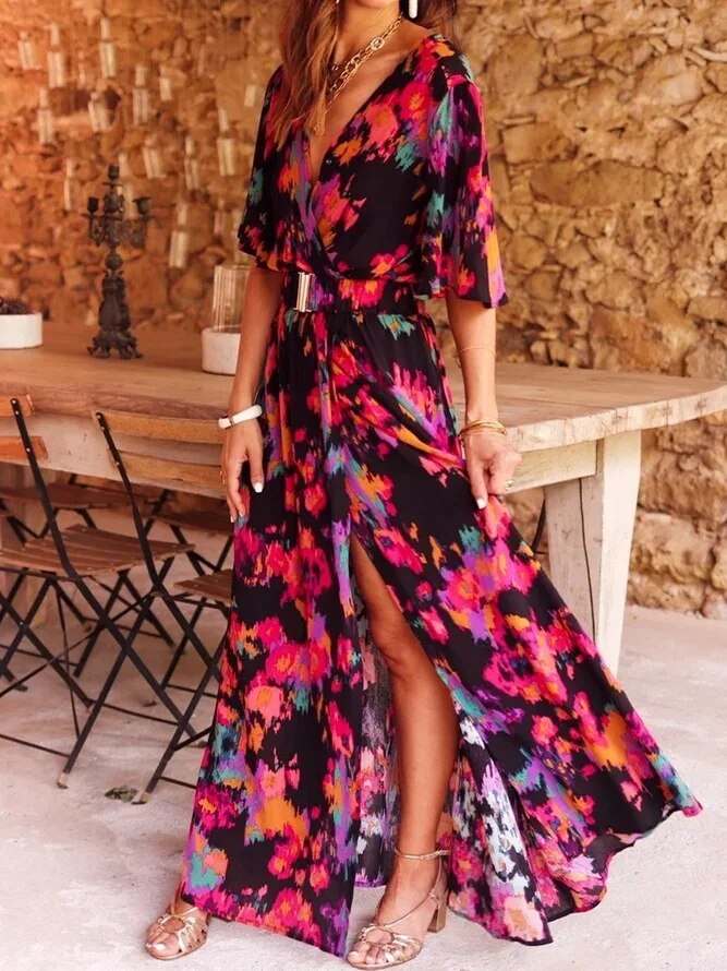 Robe longue à ceinture Diona™ printemps/été (édition limitée)