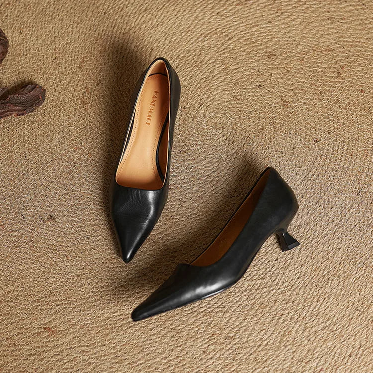 Anok Talons Hauts en Cuir Véritable