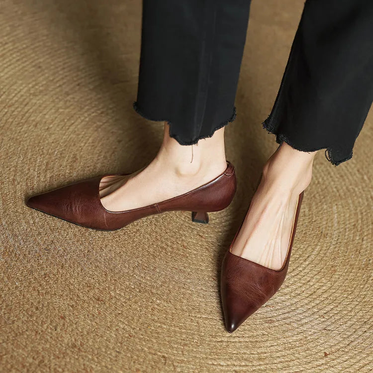 Anok Talons Hauts en Cuir Véritable