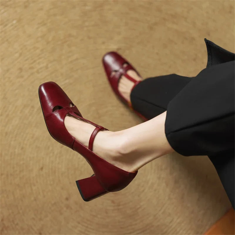 Elora Talons Hauts en Cuir Véritable