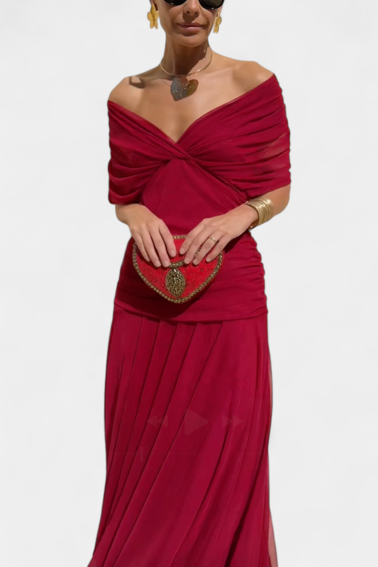 Melissa | Robe longue florale à col en V