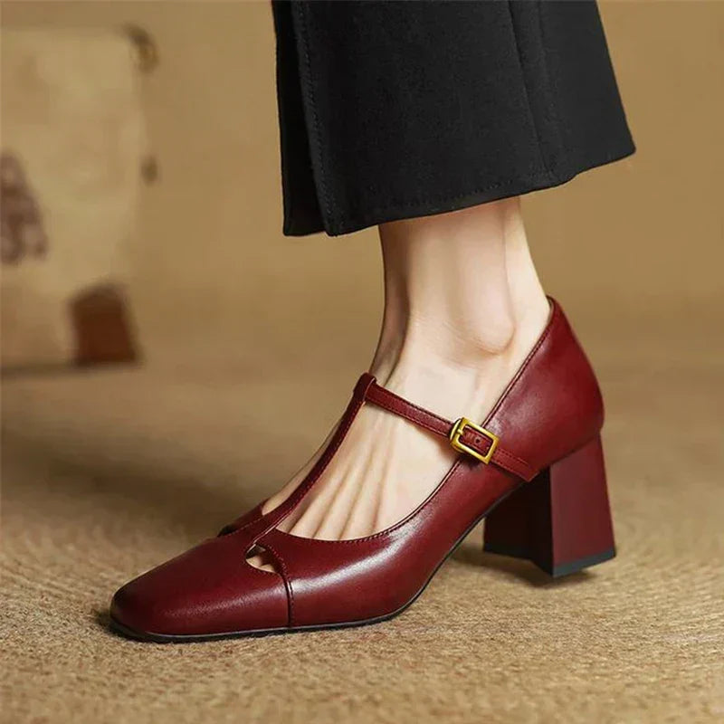 Elora Talons Hauts en Cuir Véritable
