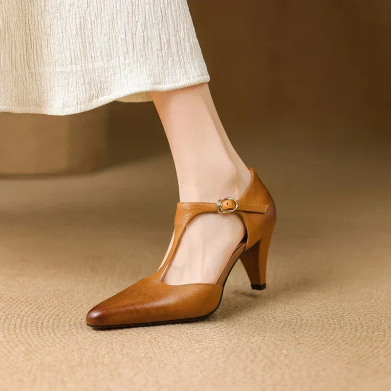 Talons Hauts en Cuir Véritable Triana