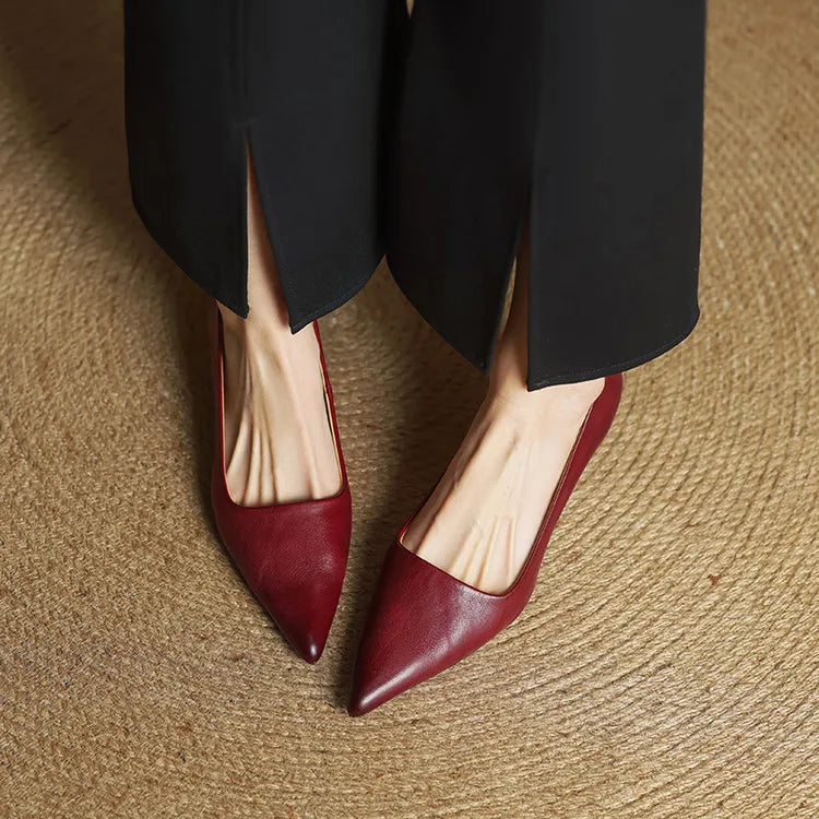 Anok Talons Hauts en Cuir Véritable