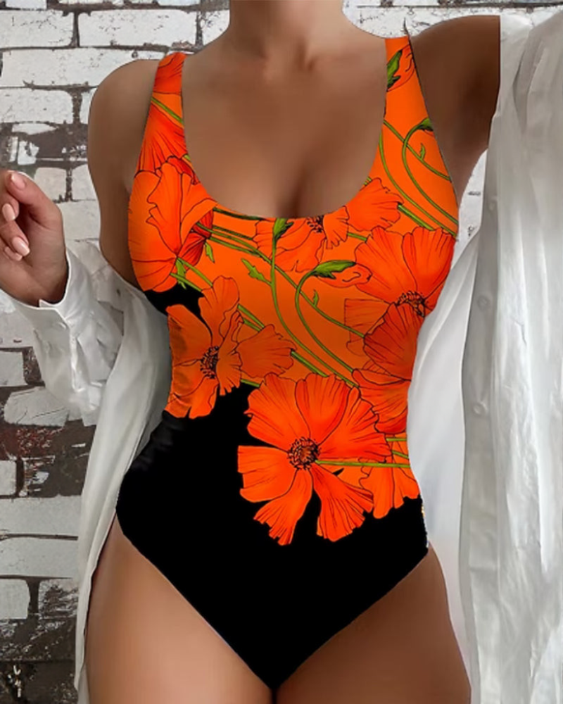 Coastal Glow | Maillot de bain une pièce élégant à imprimé floral