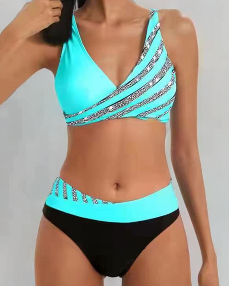 Sea Breeze | Bikini imprimé aux tons chauds