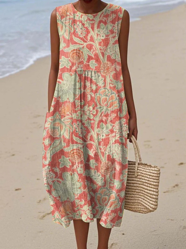 Sierra | Robe midi évasée sans manches