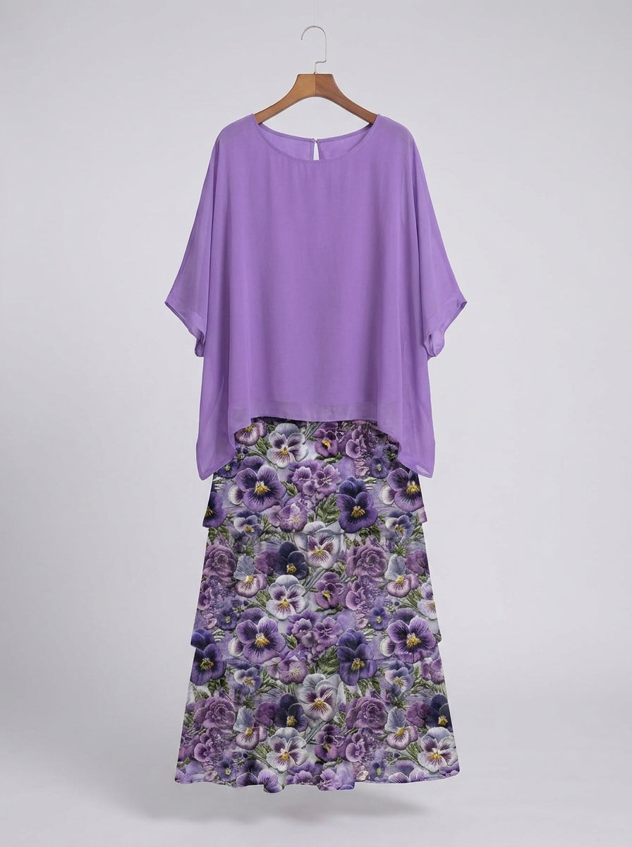 Ana | Robe Légère Fleur Violette