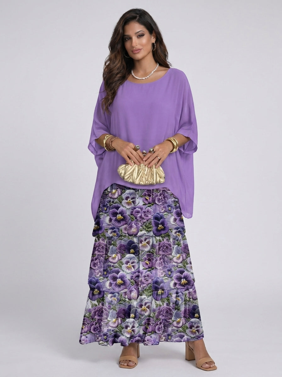 Ana | Robe Légère Fleur Violette