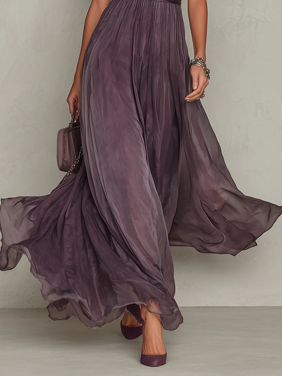 Isabel | Robe Longue Plissée Élégante