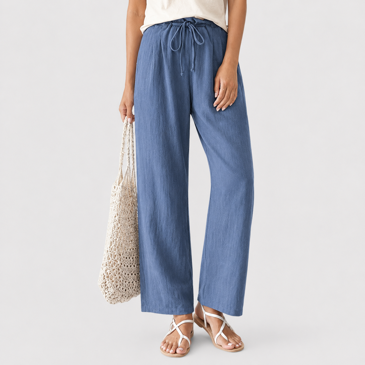 Vara - Pantalon coupe décontractée à taille ajustable