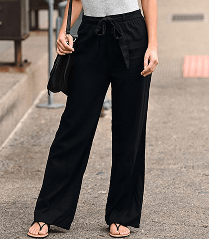 Joleen - Pantalon Relaxed Femme avec Cordon et Taille Élastique