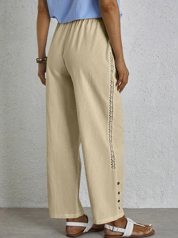 Shania - Pantalon relaxed à boutons