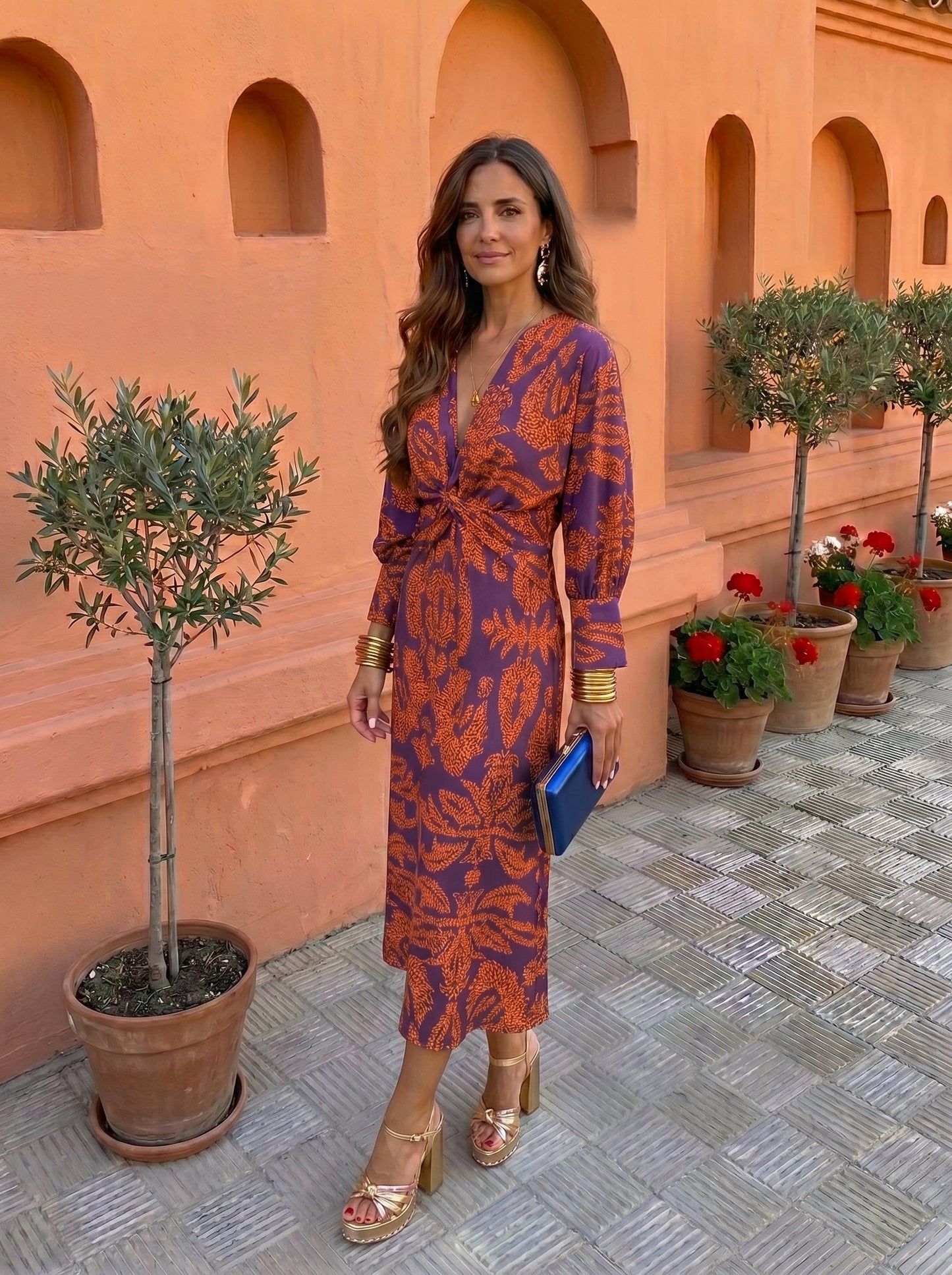 Silvia™ | Robe midi imprimée