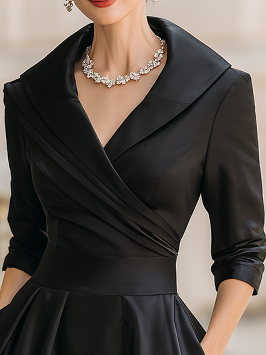 Lina - Robe midi satinée pour Femme