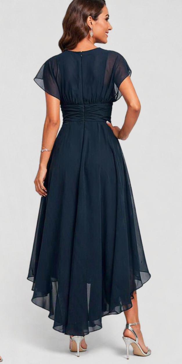 Julita – Robe de soirée fluide à décolleté en V