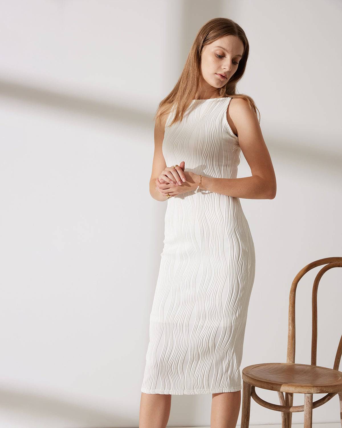 Rocio | Robe Caraco Texturée Effet Vague