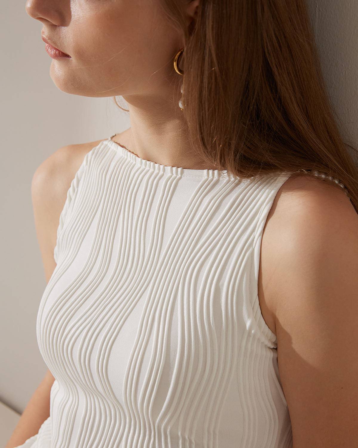 Rocio | Robe Caraco Texturée Effet Vague