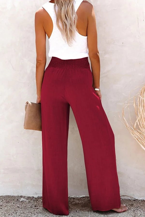 Riana - Pantalon décontracté taille haute