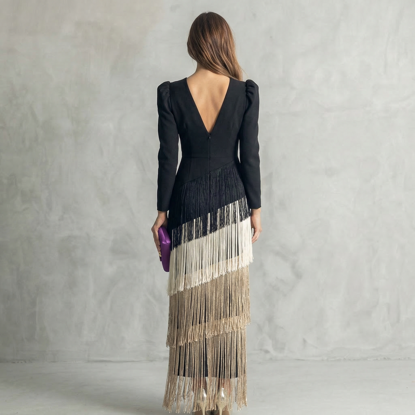 Salvia | Robe à franges