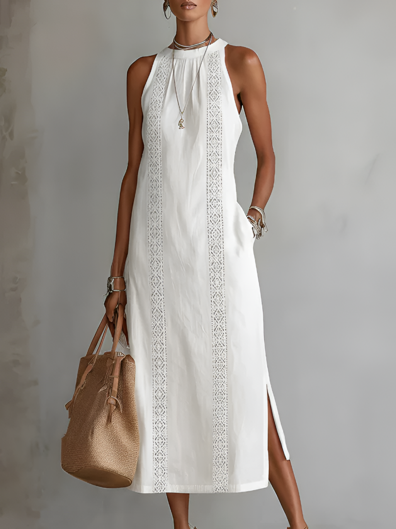 Jimena | Robe Midi Col Montant