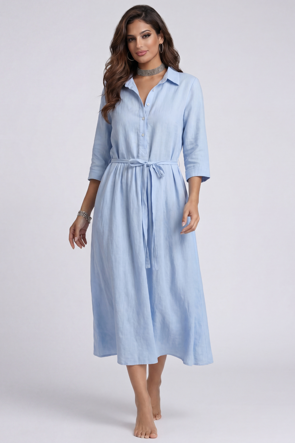 Mercedes | Robe d'été lacée à la taille
