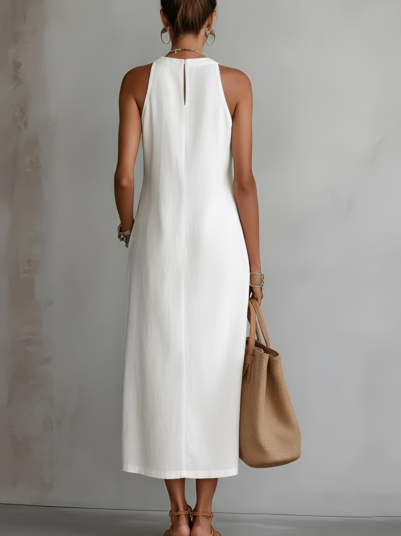 Jimena | Robe Midi Col Montant