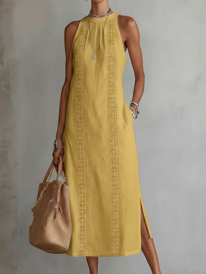 Jimena | Robe Midi Col Montant