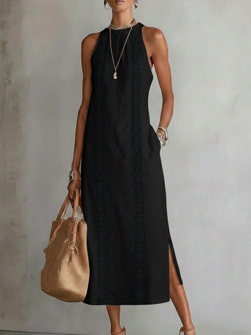 Jimena | Robe Midi Col Montant