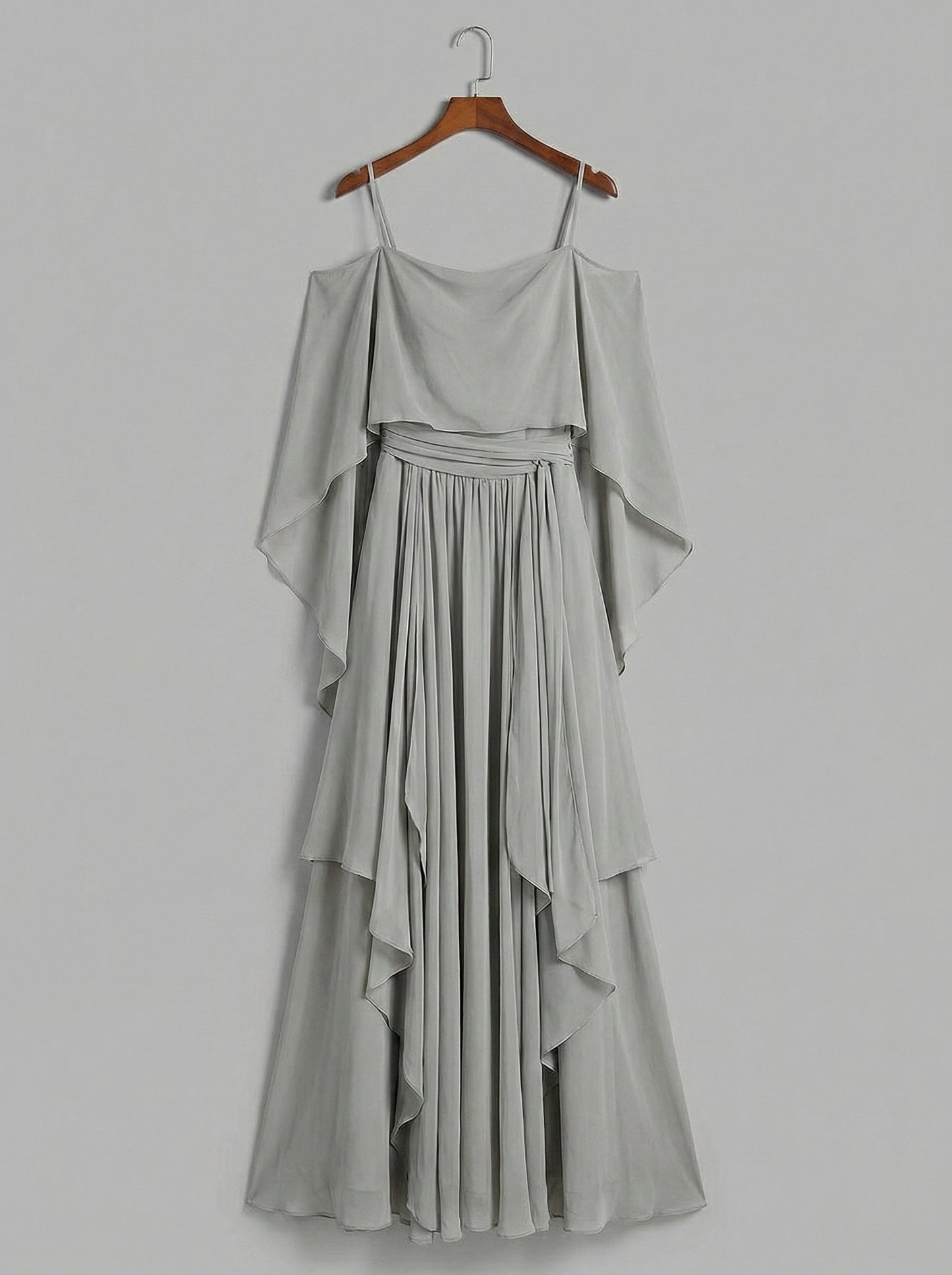 Isabela | Ensemble Fluide Gris avec Top et Pantalon