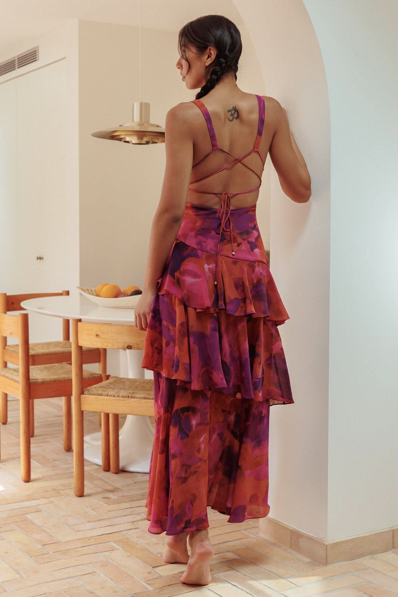 Eva | Robe mi-longue à volants