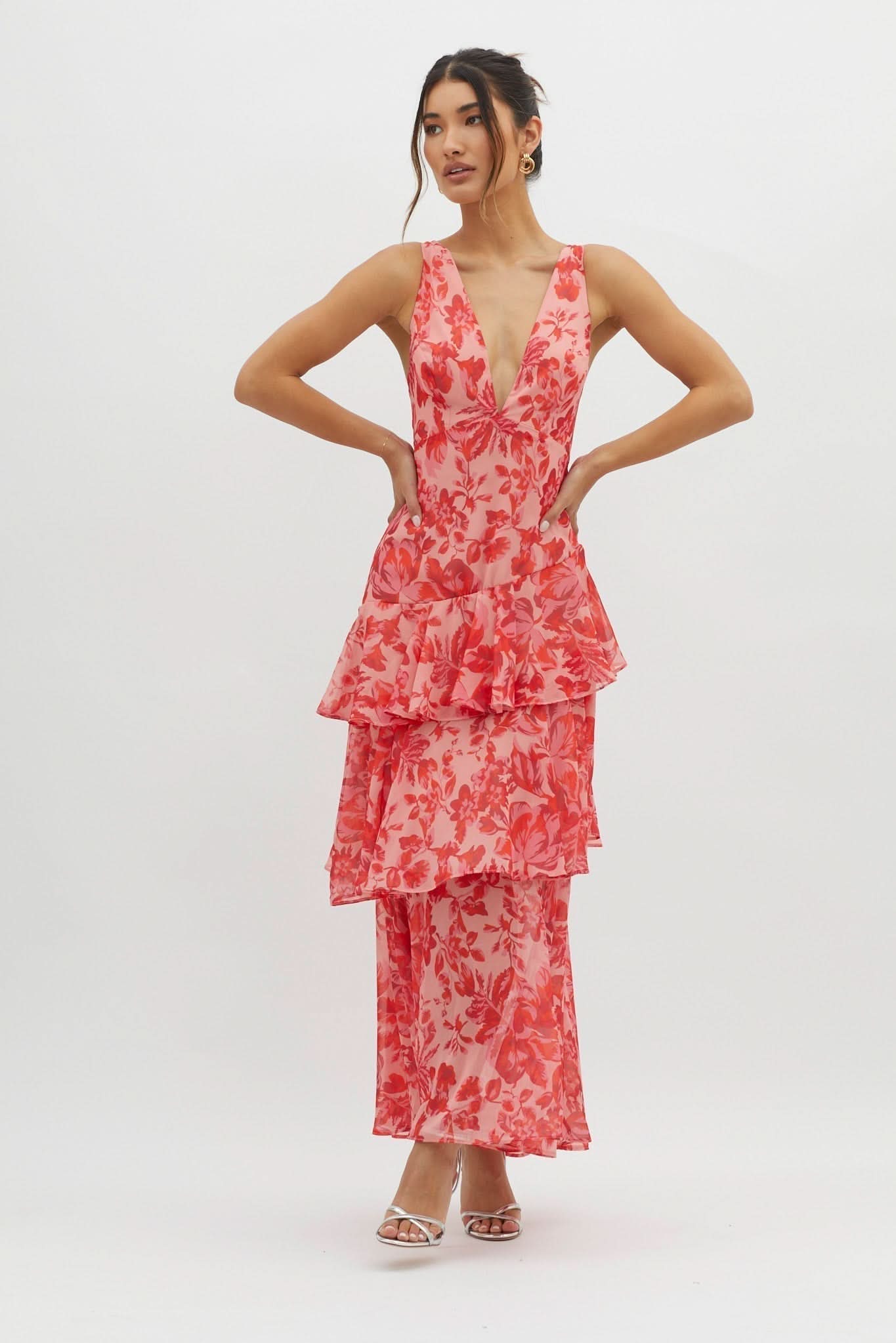 Eva | Robe mi-longue à volants