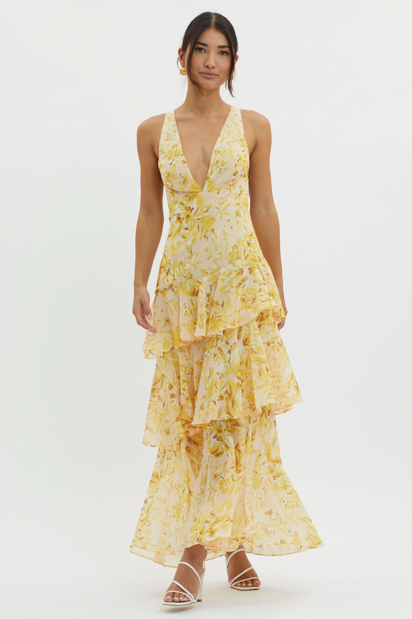 Eva | Robe mi-longue à volants