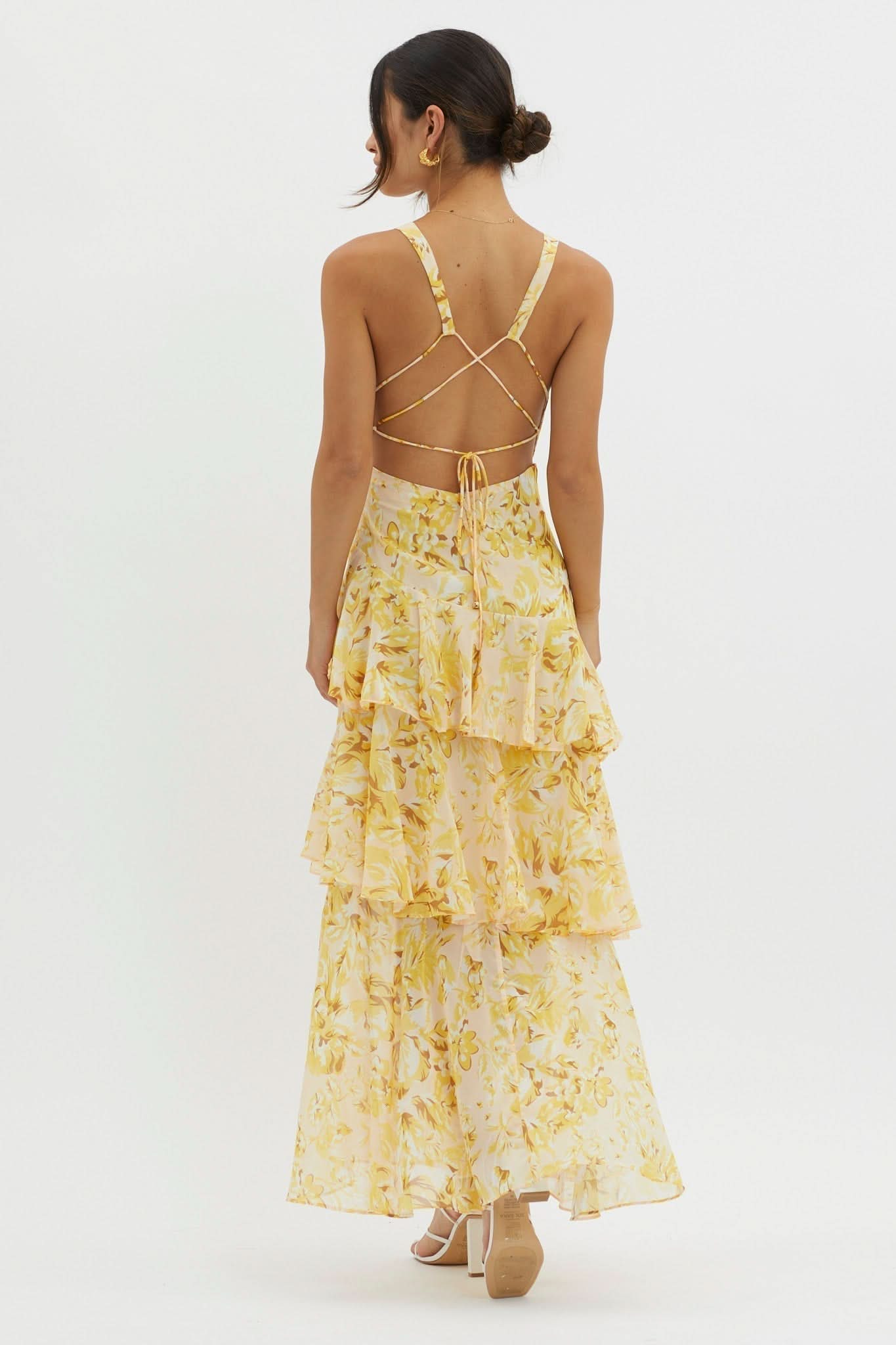 Eva | Robe mi-longue à volants