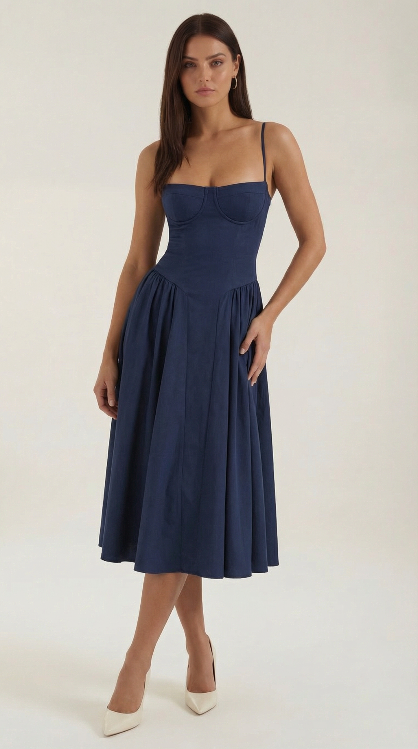 Elise | Robe midi à corset