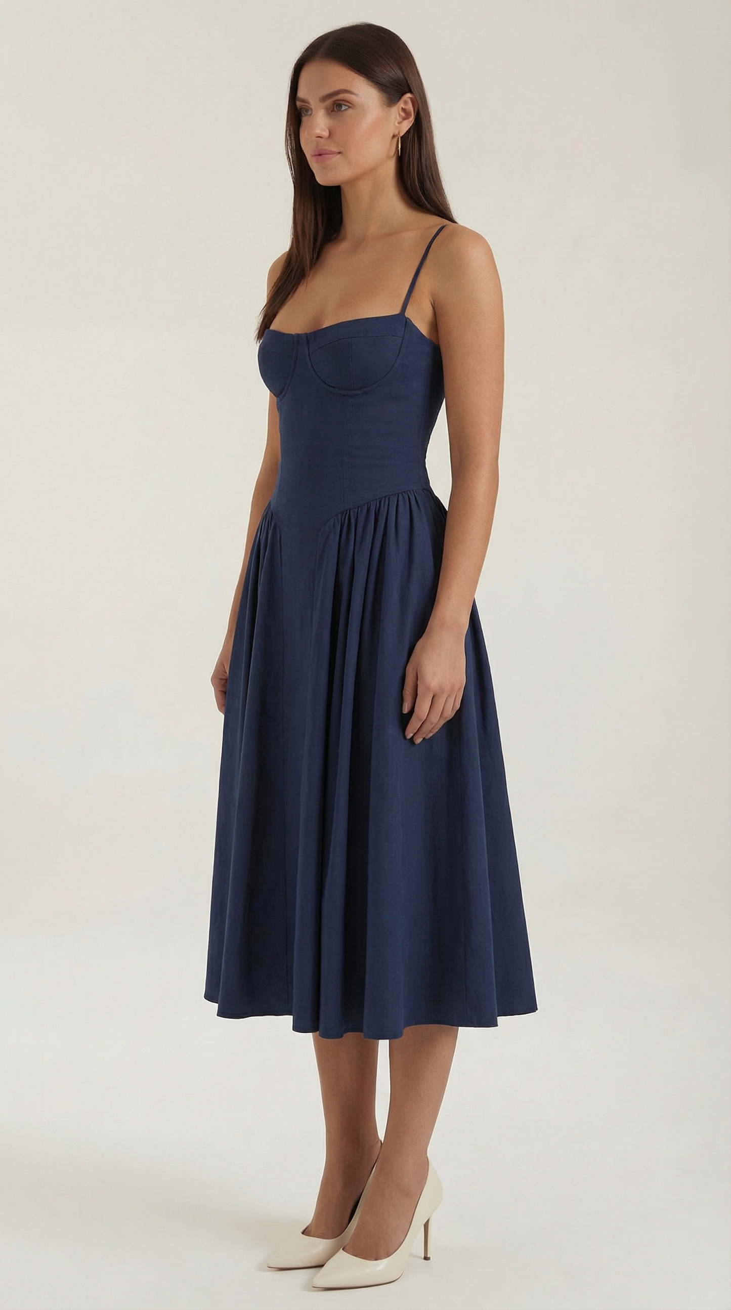 Elise | Robe midi à corset