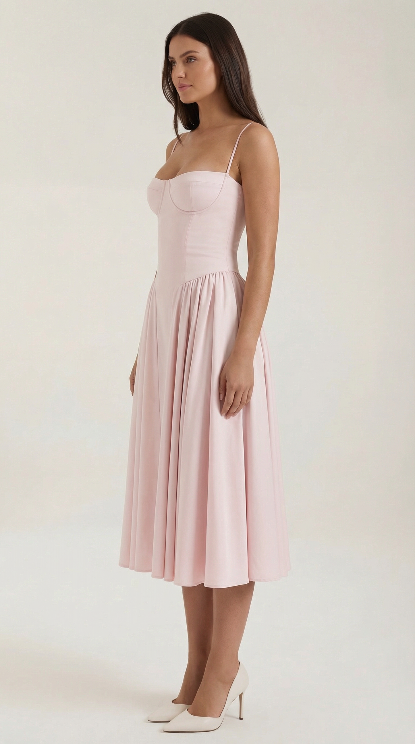 Elise | Robe midi à corset