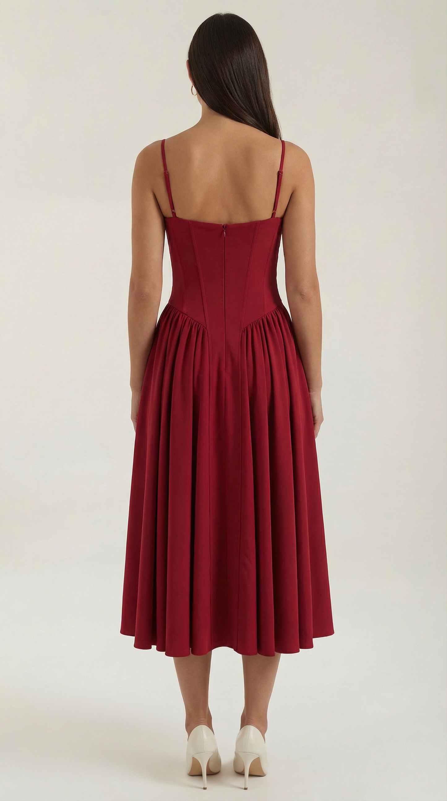 Elise | Robe midi à corset
