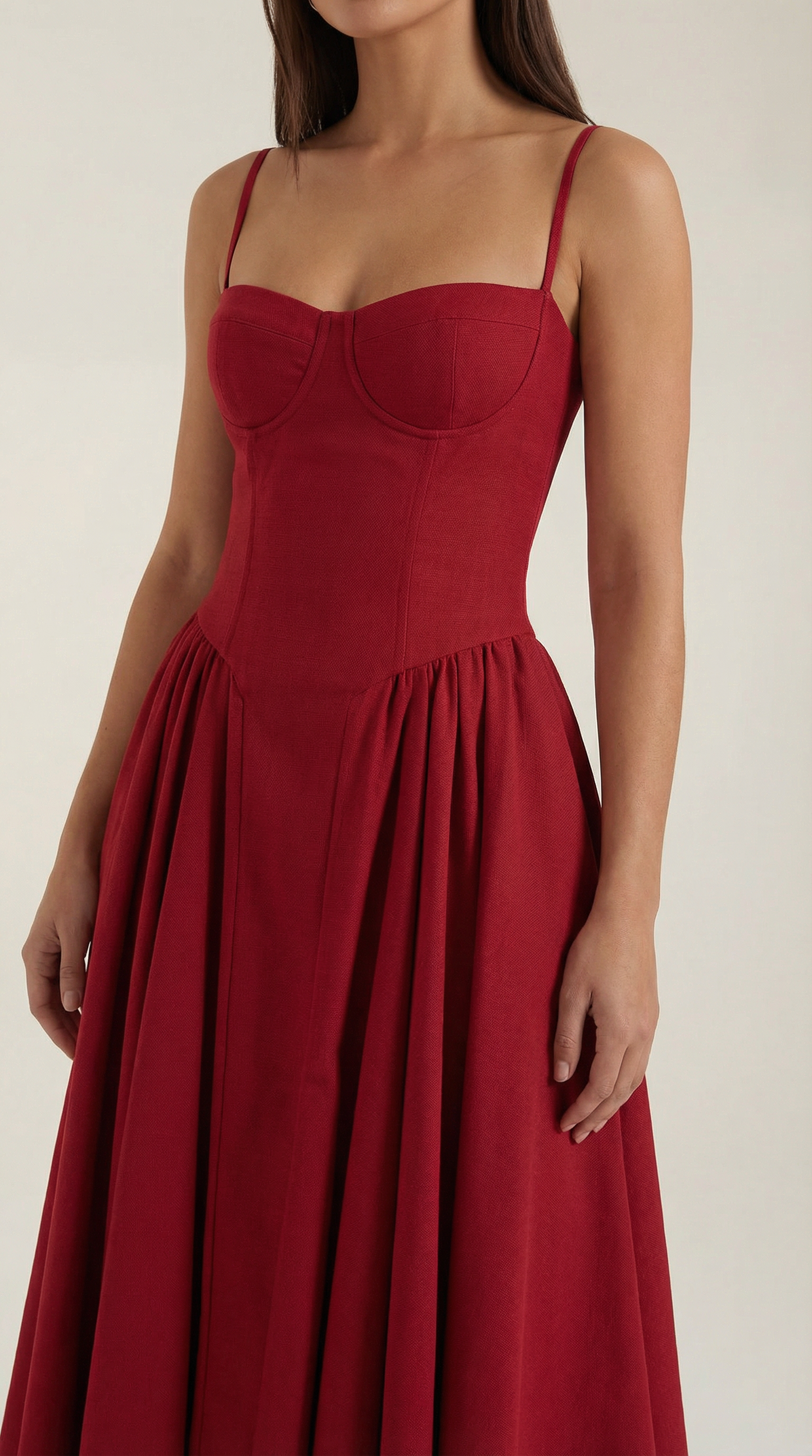 Elise | Robe midi à corset